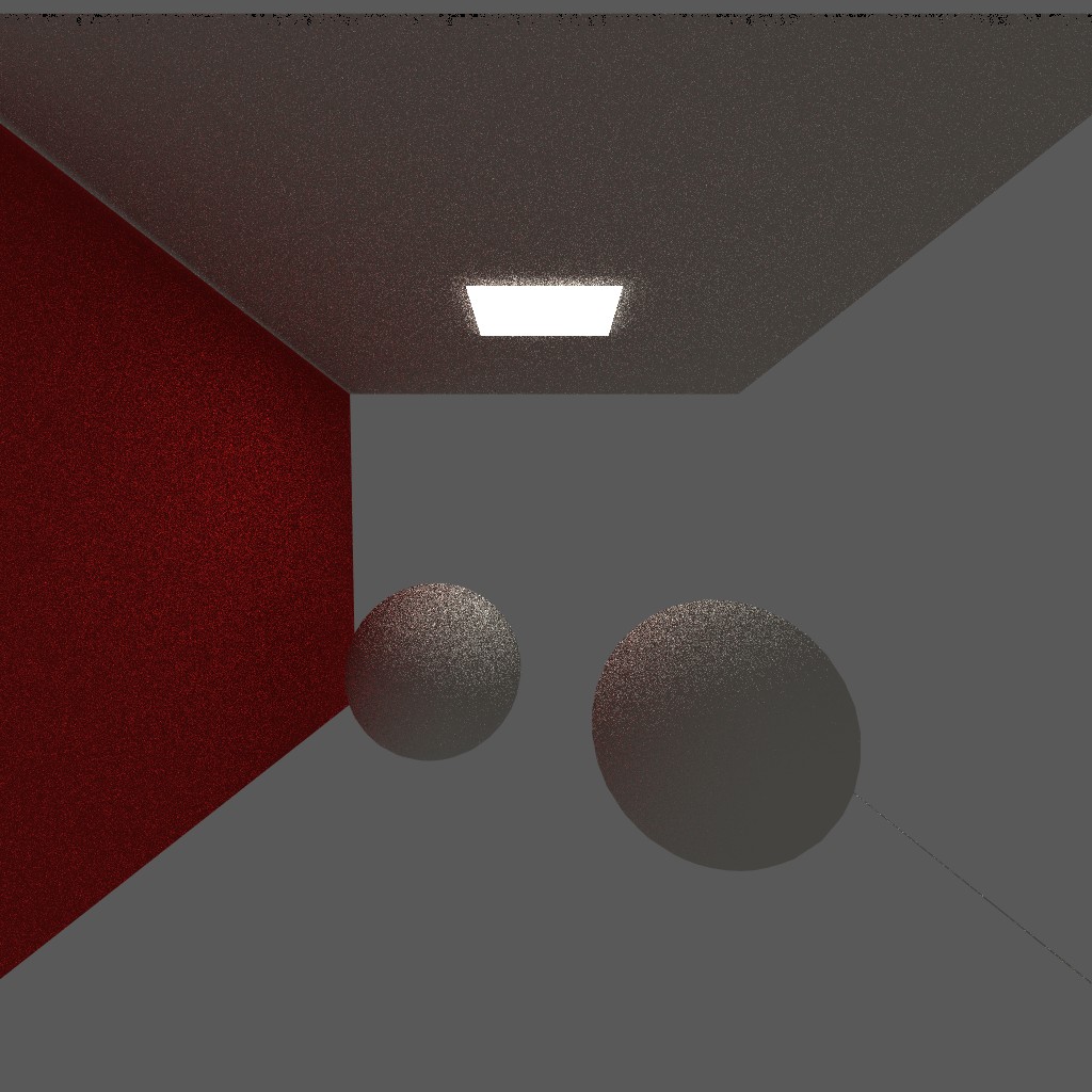 The same Cornell Box rendered on the three-level cache hierarchy, visually identical to the two-level render