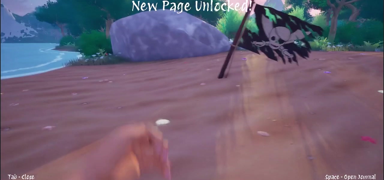 Past Path displays New Page Unlocked after solving a sketch puzzle